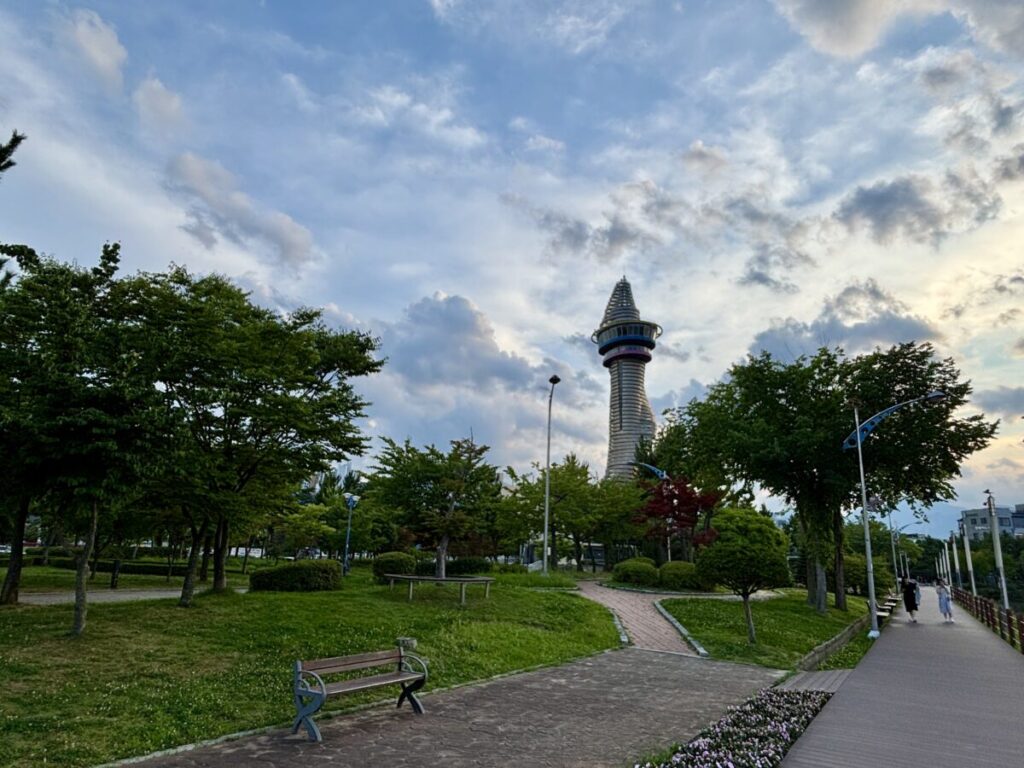 遊歩道を写した写真