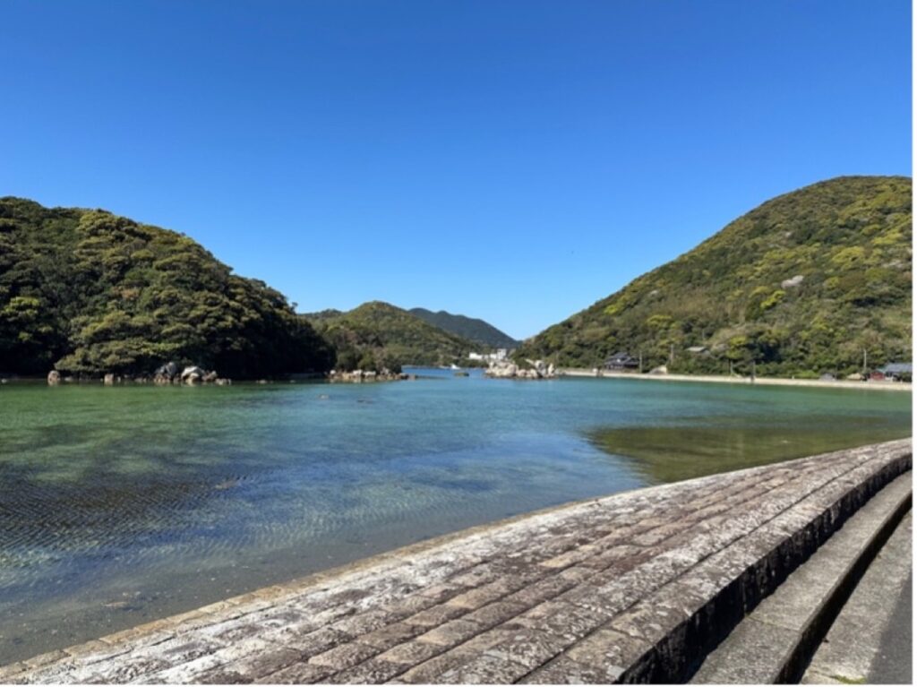 堂崎教会への道からの景色