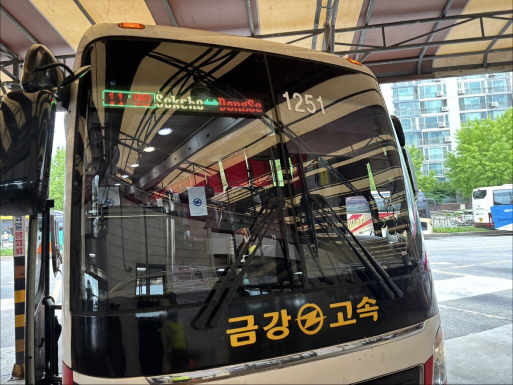 乗車したバスの写真
