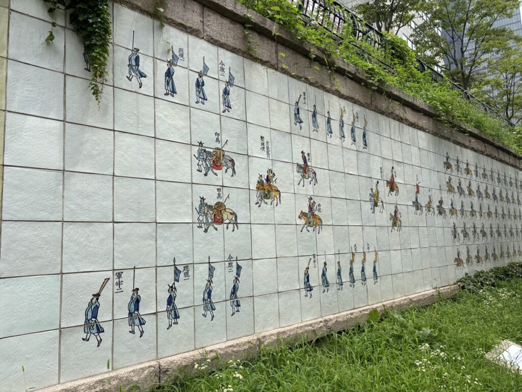 清渓川辺りの壁画